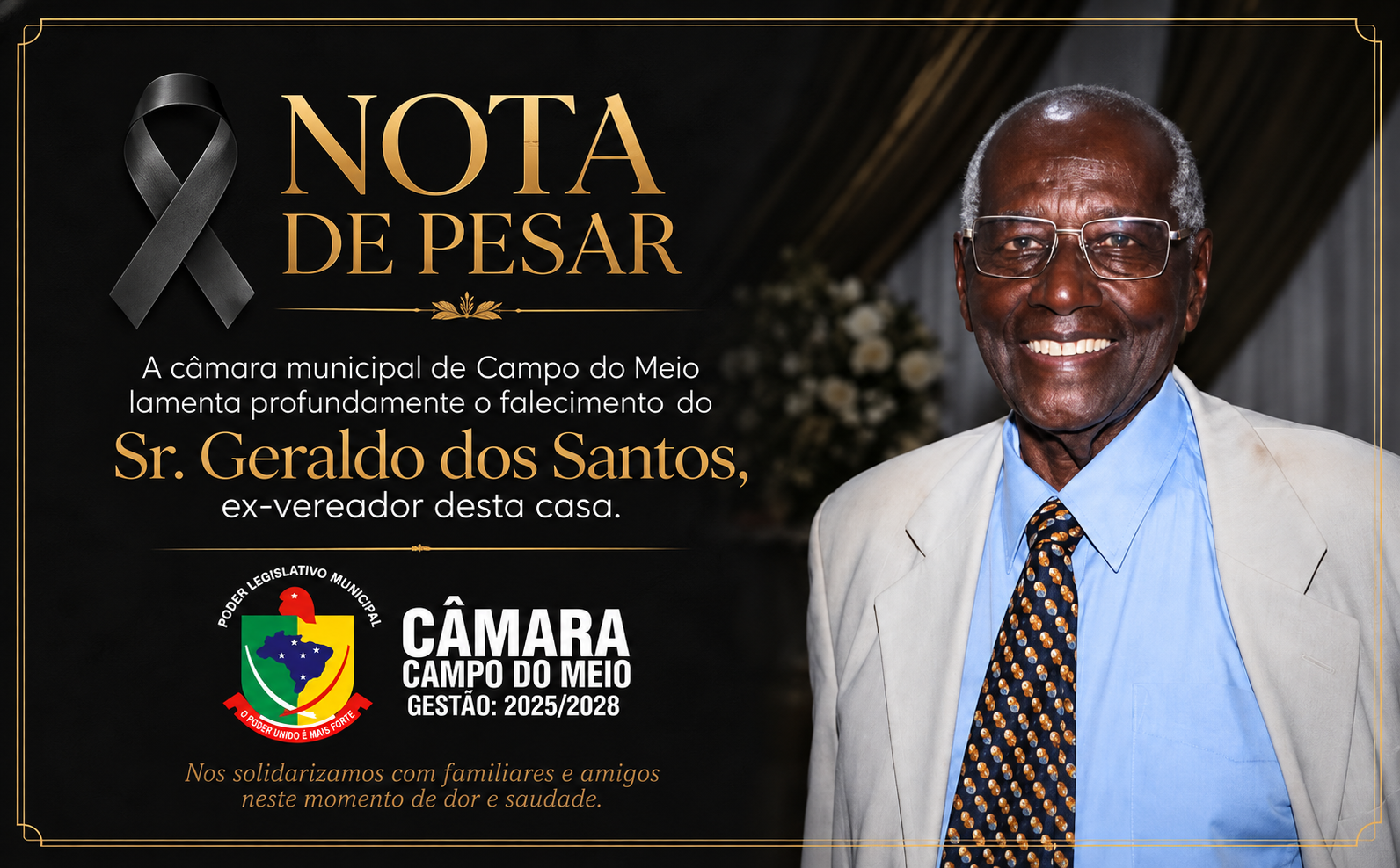NOTA DE PESAR - Geraldo dos Santos